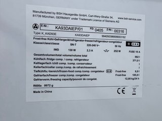 Frigorífico Americano Siemens 177cm Inox A++
