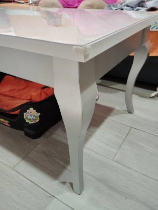 Mesa de centro extensible blanca