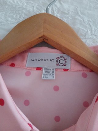 Vestido eventos Chokolat lunares rosa talla 40