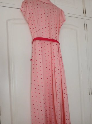 Vestido eventos Chokolat lunares rosa talla 40