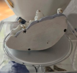 Figura vintage de porcelana patos