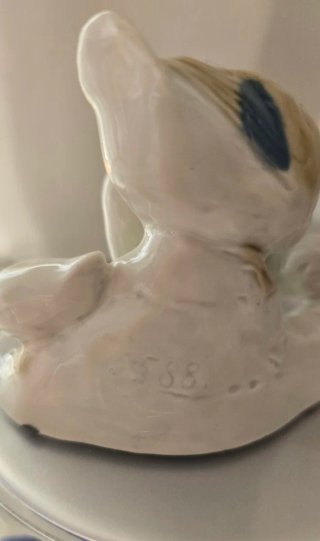 Figura vintage de porcelana patos