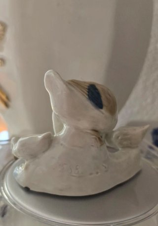 Figura vintage de porcelana patos