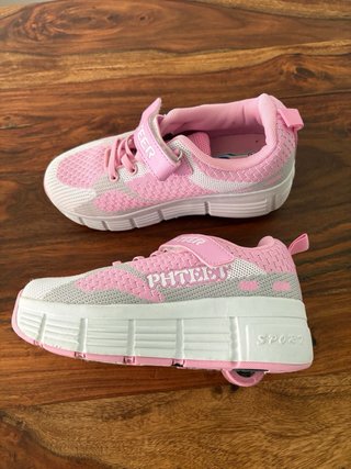 Zapatillas niña PHTEER rosas con ruedas removibles