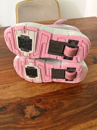 Zapatillas niña PHTEER rosas con ruedas removibles