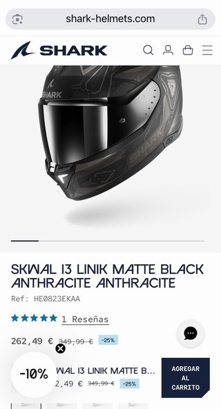 Casco Shark Skwal i3 M + Intercom Sena Spider ST1