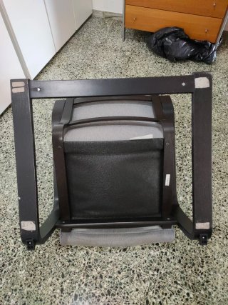 Sillón Poäng Ikea + reposapiés Tela Madera