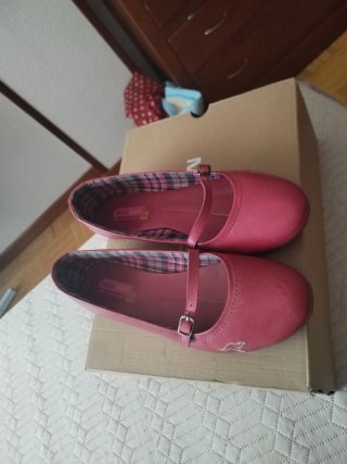 Bailarinas rosas con tira y hebilla