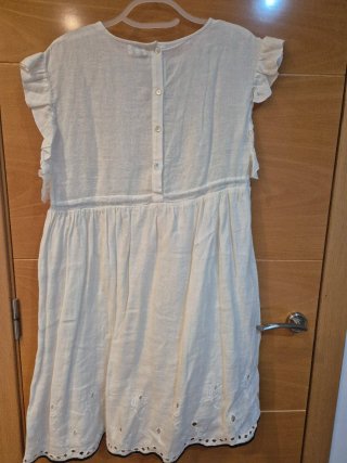 Vestido corto Búho lino algodón T. XS-S