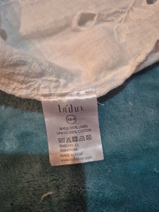 Vestido corto Búho lino algodón T. XS-S