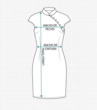Vestido oriental manga corta camel claro
