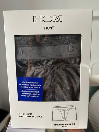 HOM Boxer Briefs Premium Cotton Modal Negro! Los 3