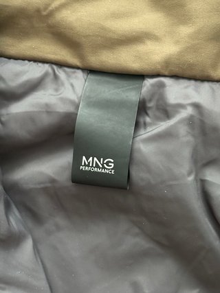 Cazadora Mango Performance Talla M Verde Caqui