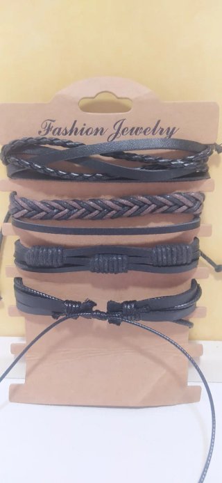 Pulseras de cuero para hombre y mujer