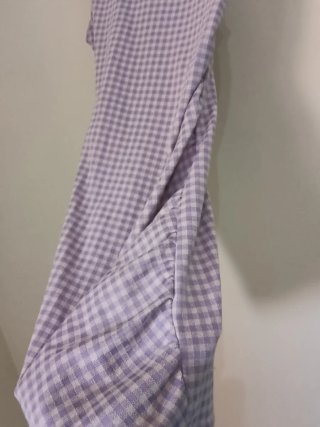 Vestido Zara cuadros rosa/lila Talla S