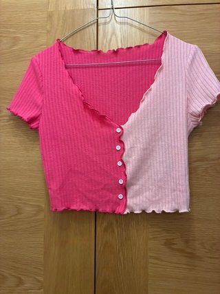 Conjunto playero rosa y fucsia