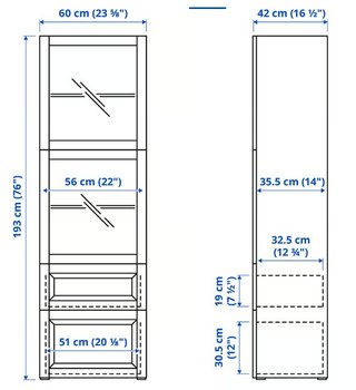 Vitrina Besta Ikea Blanca