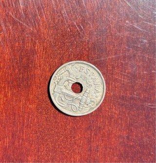 10 Monedas 50 Céntimos 1949 con Agujero