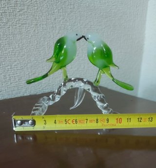 Figura Murano Pájaros Besándose