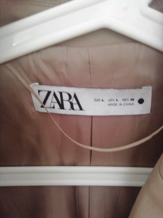 Chaqueta Zara Talla L Beige