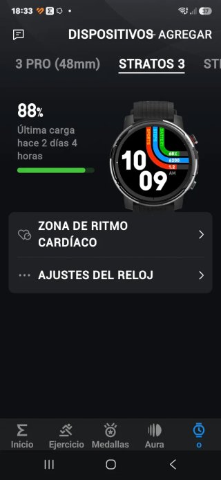 Reloj Amazfit Stratos 3 Negro Plata