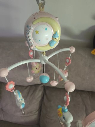 Móvil Cuna Bebé Musical Luna Estrellas