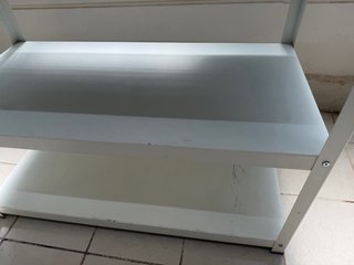 Mesa de trabajo Bror IKEA metal gris/blanco