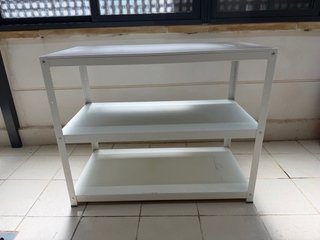 Mesa de trabajo Bror IKEA metal gris/blanco