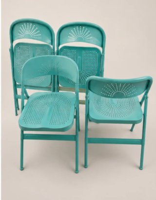 4 Sillas Plegables IKEA FRODE Turquesa