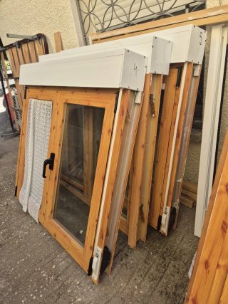 Ventana aluminio doble cristal  persiana 0,84x1,16