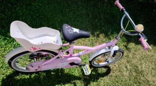 Bicicleta Infantil B'TWIN Princess 16 + Sillita