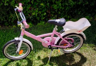 Bicicleta Infantil B'TWIN Princess 16 + Sillita