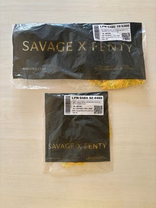 Conjunto encaje Savage X Fenty 36B+M Amarillo