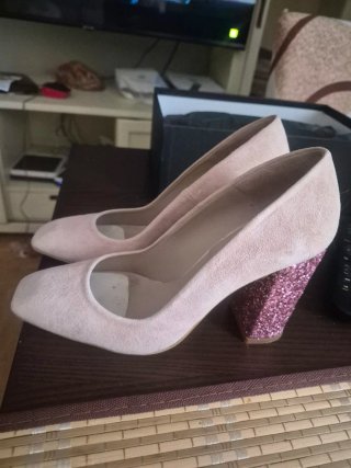 Zapatos de fiesta tacón 8cm glitter