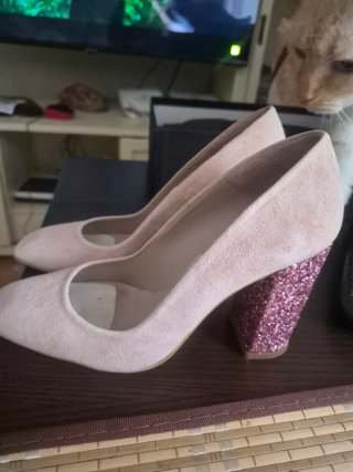 Zapatos de fiesta tacón 8cm glitter