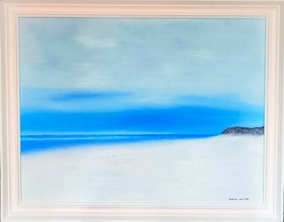 Cuadro al óleo paisaje marino