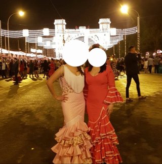 Vestido Flamenco Rosa fucsia