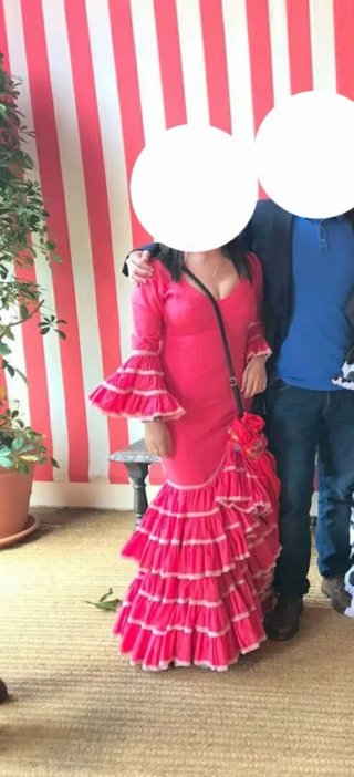 Vestido Flamenco Rosa fucsia