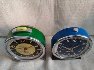 2 Despertadores Antiguos Micro y Gong