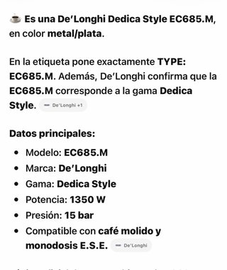 Cafetera Espresso E.S.E.