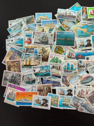 90 sellos de barcos