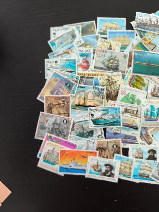 90 sellos de barcos