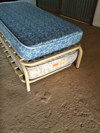 Cama nido metálica con somier de madera y colchone
