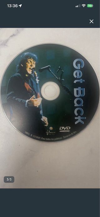DVD Paul McCartney Get Back (1989)