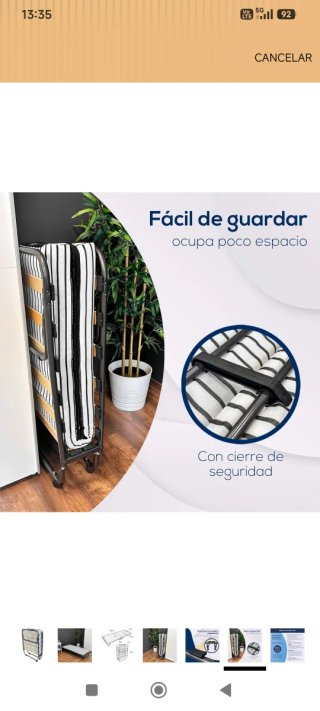 Cama Plegable con Colchón