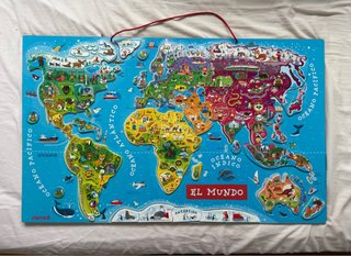 Puzzle Mapa Mundi Magnético Janod