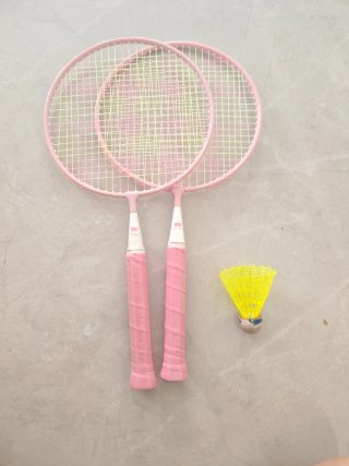 2 Raquetas pequeña de Bádminton y Volante Amarillo