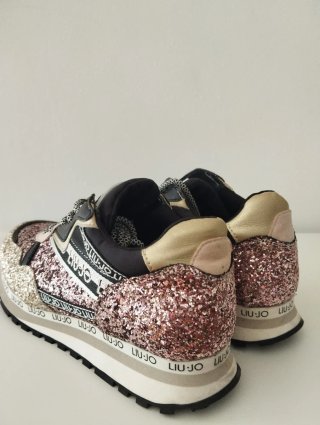 Liu Jo Sneakers Glitter Oro Rosa