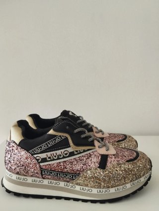 Liu Jo Sneakers Glitter Oro Rosa