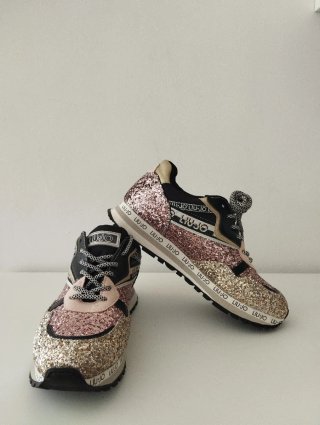 Liu Jo Sneakers Glitter Oro Rosa